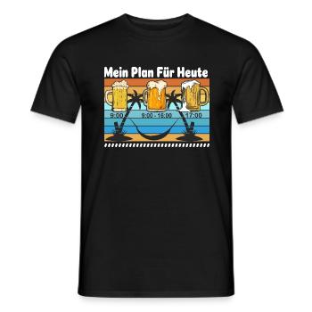 Malle Mallorca Party Saufen Mein Plan für heute - Männer T-Shirt - Schwarz - Vorne - AI Model Male 178 light (178cm)