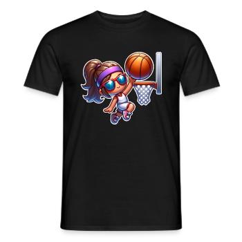 Basketball Basketball Women Basketball - Men's T-Shirt - black - Front - AI Model Male 178 light (178cm)