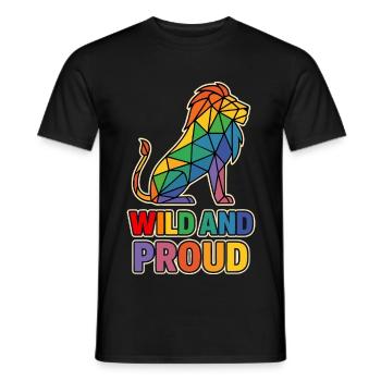 Pride Löwe – Wild und stolz LGBT Gay Pride - Männer T-Shirt - Schwarz - Vorne - AI Model Male 178 light (178cm)
