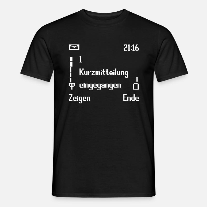 Retro Handy - Männer T-Shirt - Schwarz