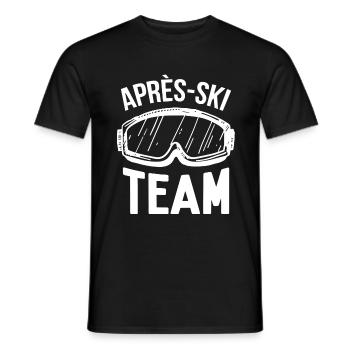 Apres-ski Team T-Shirt - Männer T-Shirt - Schwarz - Vorne - AI Model Male 178 light (178cm)