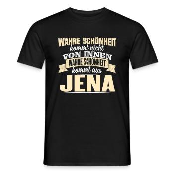 JENA - Schönheit - Männer T-Shirt - Schwarz - Vorne - AI Model Male 178 light (178cm)