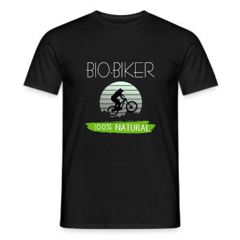 Mountain bike MTB bike organic biker nature gift - Men's T-Shirt - black - Front - AI Model Male 178 light (178cm)