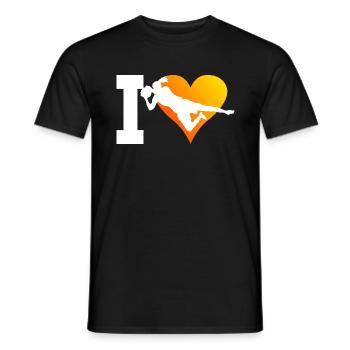 Footballer Football Player Football Women's Football - Men's T-Shirt - black - Front - AI Model Male 178 light (178cm)