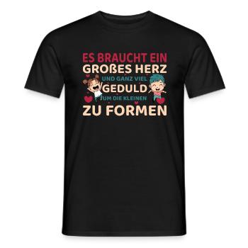 Erzieherin Tagesmutter Es braucht viel Geduld - Männer T-Shirt - Schwarz - Vorne - AI Model Male 178 light (178cm)
