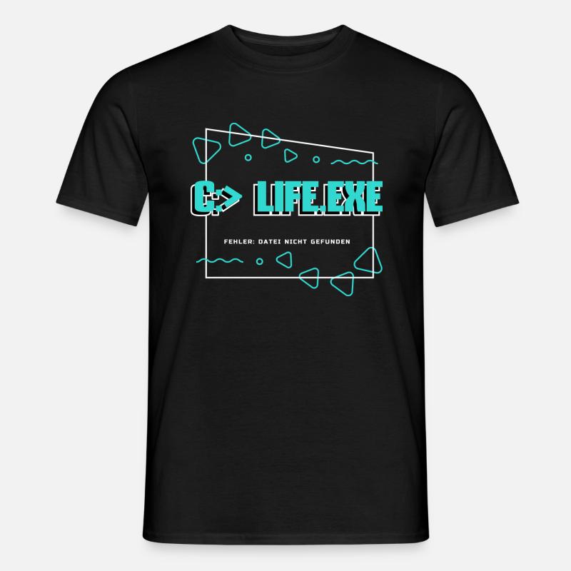 Informatik - C:> Life.exe - Fehler Geschenk - Männer T-Shirt - Schwarz