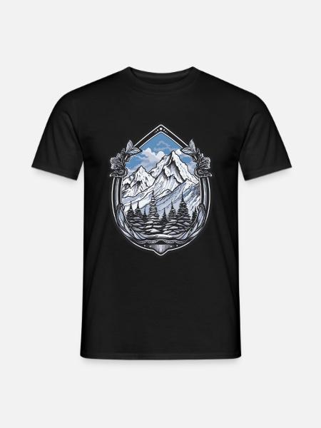 Mountains Alps - Men's T-Shirt - black