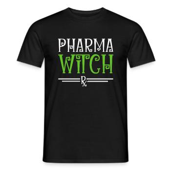 Apotheke Halloween | Pharma Witch - Männer T-Shirt - Schwarz - Vorne - AI Model Male 178 light (178cm)