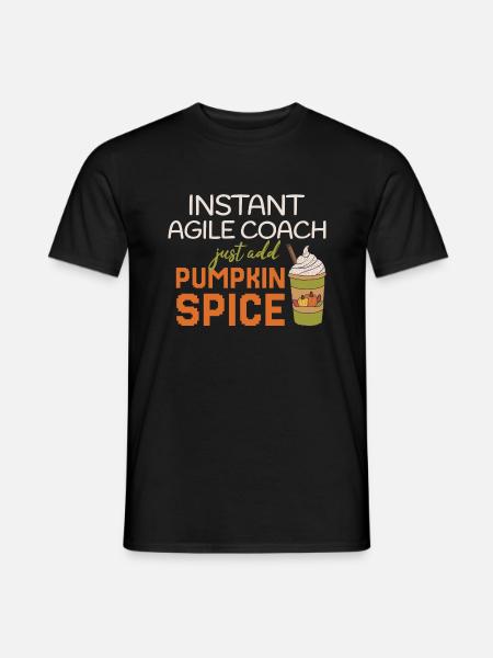 Agile Coach Thanksgiving Pumpkin Spice - Men's T-Shirt - black