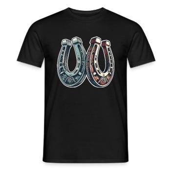 Horseshoe - Men's T-Shirt - black - Front - AI Model Male 178 light (178cm)