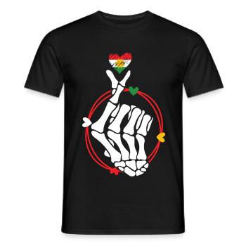 Kurdistan Flag,Kurdistan,Syria,Iraq,Iran,Flag - Men's T-Shirt - black - Front - AI Model Male 178 light (178cm)
