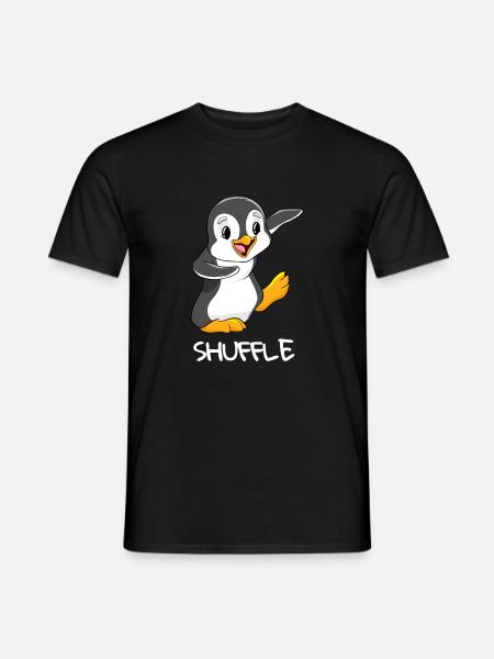 Shuffle tanzender Pinguin Geschenk Shuffledance - Männer T-Shirt - Schwarz