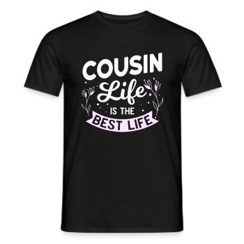 Cousin Life Is The Best Life - Cousin Cousine - Men's T-Shirt - black - Front - AI Model Male 178 light (178cm)