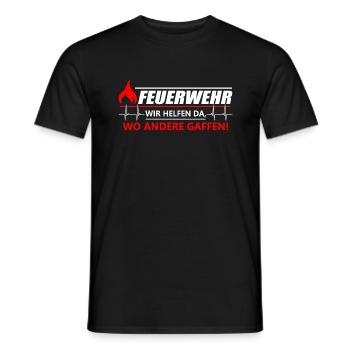 Feuerwehr - Männer T-Shirt - Schwarz - Vorne - AI Model Male 178 light (178cm)