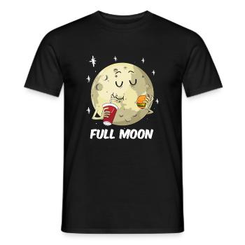 Full moon full moon gift fast food moon stars - Men's T-Shirt - black - Front - AI Model Male 178 light (178cm)