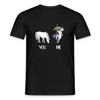 You Me LGBT Einhorn LGBTQ Aktivist homosexuell - Männer T-Shirt - Schwarz - Vorne - AI Model Male 178 light (178cm)