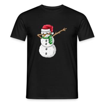 Enfants Bonhomme de neige Cadeau Noël - T-shirt homme - noir - Devant - AI Model Male 178 light (178cm)