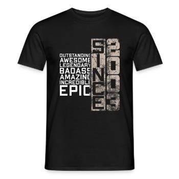 Legendary Epic Since 2003 Limited Edition 19 years - Men's T-Shirt - black - Front - AI Model Male 178 light (178cm)