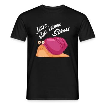 Bloss keinen Stress immer schön ruhig bleiben - Männer T-Shirt - Schwarz - Vorne - AI Model Male 178 light (178cm)