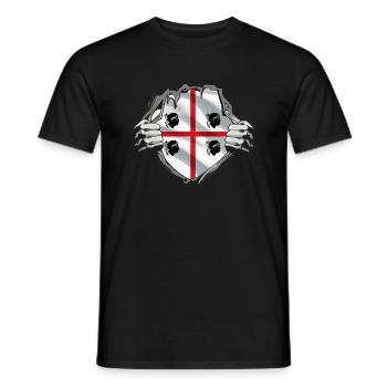 Sardinien Flagge Superhelden Sardische Fahne - Männer T-Shirt - Schwarz - Vorne - AI Model Male 178 light (178cm)