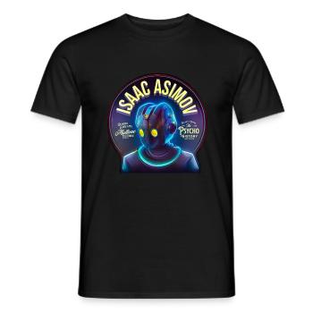 Isaac Asimov - Männer T-Shirt - Schwarz - Vorne - AI Model Male 178 light (178cm)