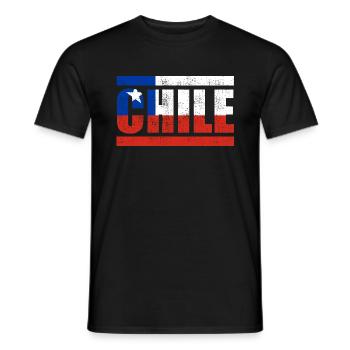 Chile - Männer T-Shirt - Schwarz - Vorne - AI Model Male 178 light (178cm)