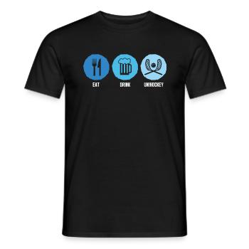 Joueur de floorball Floorball Jeu de floorball - T-shirt homme - noir - Devant - AI Model Male 178 light (178cm)