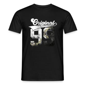 27. GEBURTSTAG 27 JAHRE ORIGINAL 1999 - Männer T-Shirt - Schwarz - Vorne - AI Model Male 178 light (178cm)