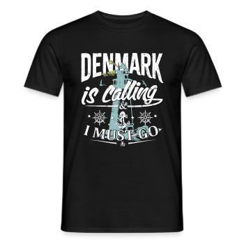 Le Danemark appelle et je dois y aller - Danemark - T-shirt homme - noir - Devant - AI Model Male 178 light (178cm)