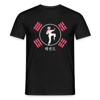 Taekwondo Kampfkunst Allkampf-Girl TKD Dan - Männer T-Shirt - Schwarz - Vorne - AI Model Male 178 light (178cm)