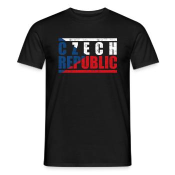 Tschechische Republik - Männer T-Shirt - Schwarz - Vorne - AI Model Male 178 light (178cm)