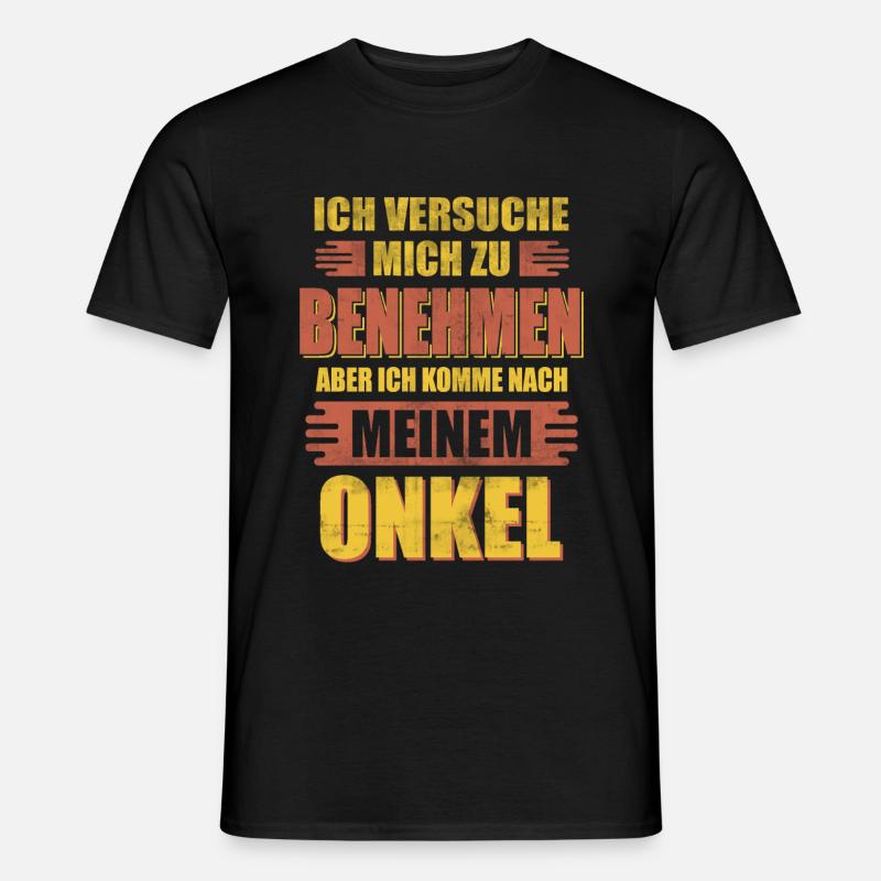 Onkel Lustiger Spruch Geschenk - Männer T-Shirt - Schwarz
