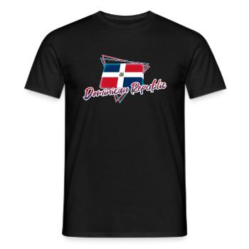 République dominicaine - T-shirt homme - noir - Devant - AI Model Male 178 light (178cm)