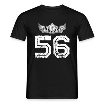 56 Couronne numérique - T-shirt homme - noir - Devant - AI Model Male 178 light (178cm)