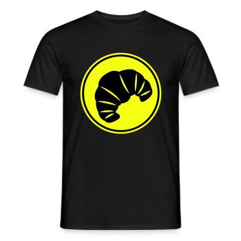 Croissant icon - Men's T-Shirt - black - Front - AI Model Male 178 light (178cm)