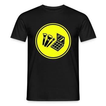 Make Up Cosmetics Icon - Men's T-Shirt - black - Front - AI Model Male 178 light (178cm)