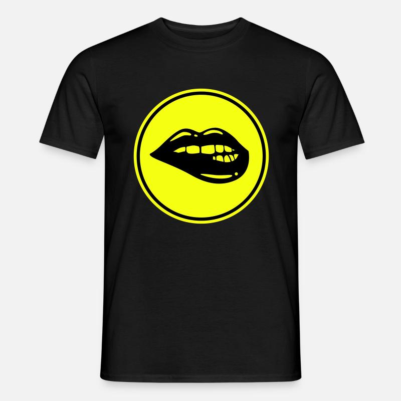 Lippen symbol - Männer T-Shirt - Schwarz