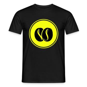 Coffee bean symbol - Men's T-Shirt - black - Front - AI Model Male 178 light (178cm)