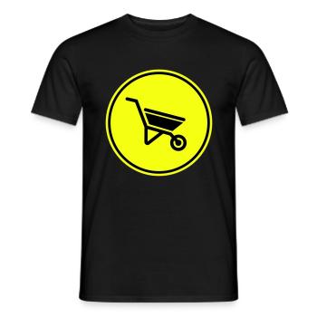 Schubkarre Symbol - Männer T-Shirt - Schwarz - Vorne - AI Model Male 178 light (178cm)