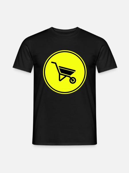 Wheelbarrow symbol - Men's T-Shirt - black