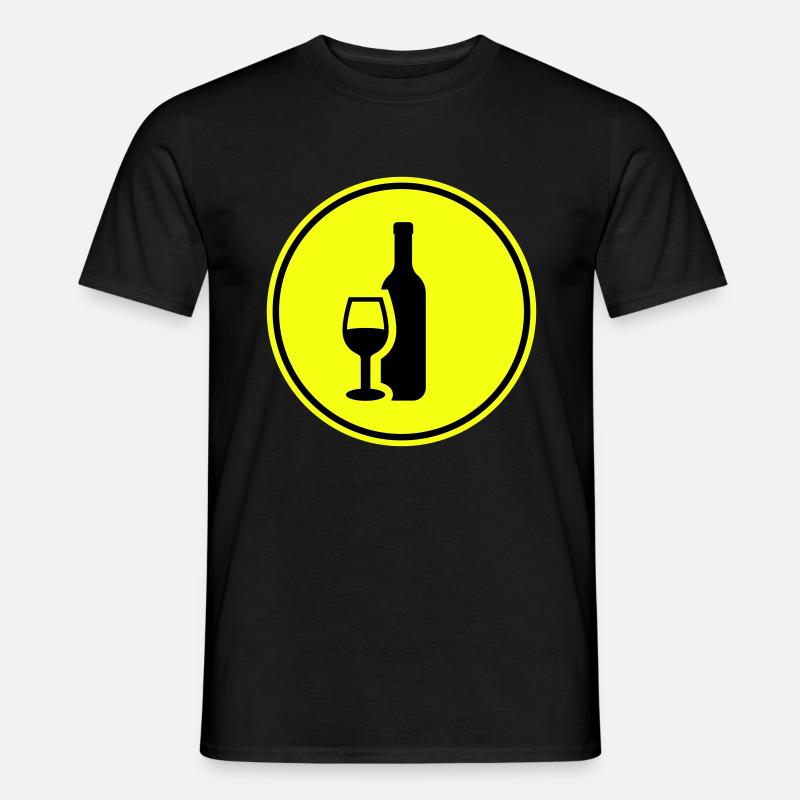 Wein Icon - Männer T-Shirt - Schwarz
