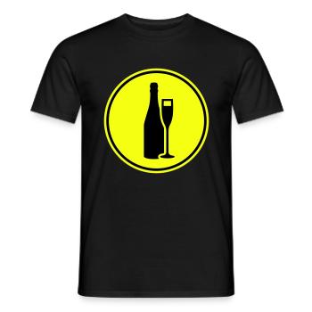 Red wine symbol - Men's T-Shirt - black - Front - AI Model Male 178 light (178cm)
