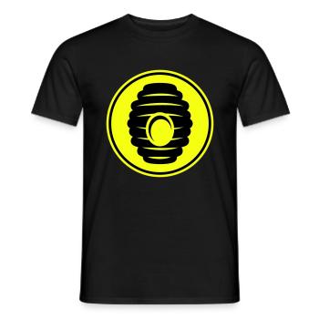 Abeille Icon miel - T-shirt homme - noir - Devant - AI Model Male 178 light (178cm)