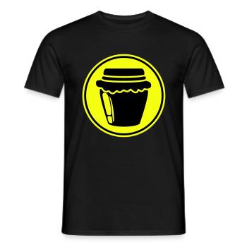 Abeille symbole miel - T-shirt homme - noir - Devant - AI Model Male 178 light (178cm)