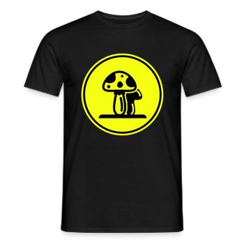 Symbole des champignons - T-shirt homme - noir - Devant - AI Model Male 178 light (178cm)