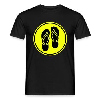 Badelatschen icon - Männer T-Shirt - Schwarz - Vorne - AI Model Male 178 light (178cm)