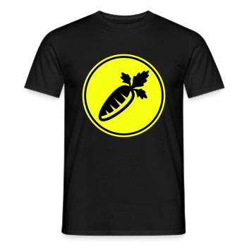 Symbole de la carotte - T-shirt homme - noir - Devant - AI Model Male 178 light (178cm)