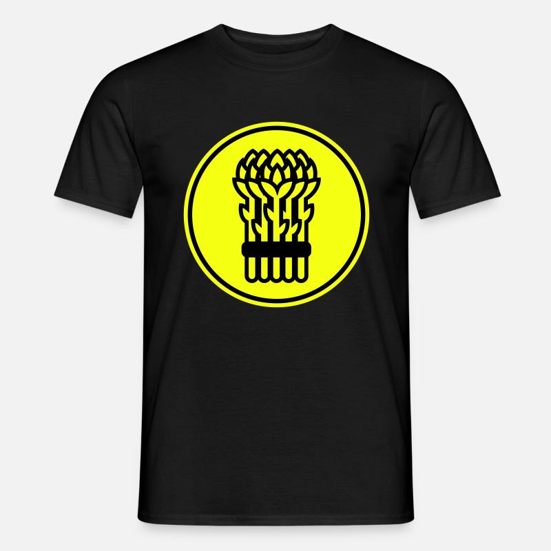 Spargel icon kreis - Männer T-Shirt - Schwarz