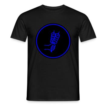 Spieß grill Icon - Männer T-Shirt - Schwarz - Vorne - AI Model Male 178 light (178cm)