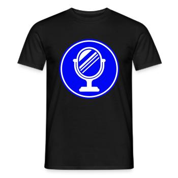 Spiegel Icon Silhouette - Männer T-Shirt - Schwarz - Vorne - AI Model Male 178 light (178cm)